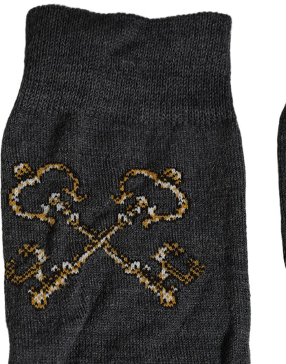 Dolce & Gabbana Calze al ginocchio in Lana, colore Grigio