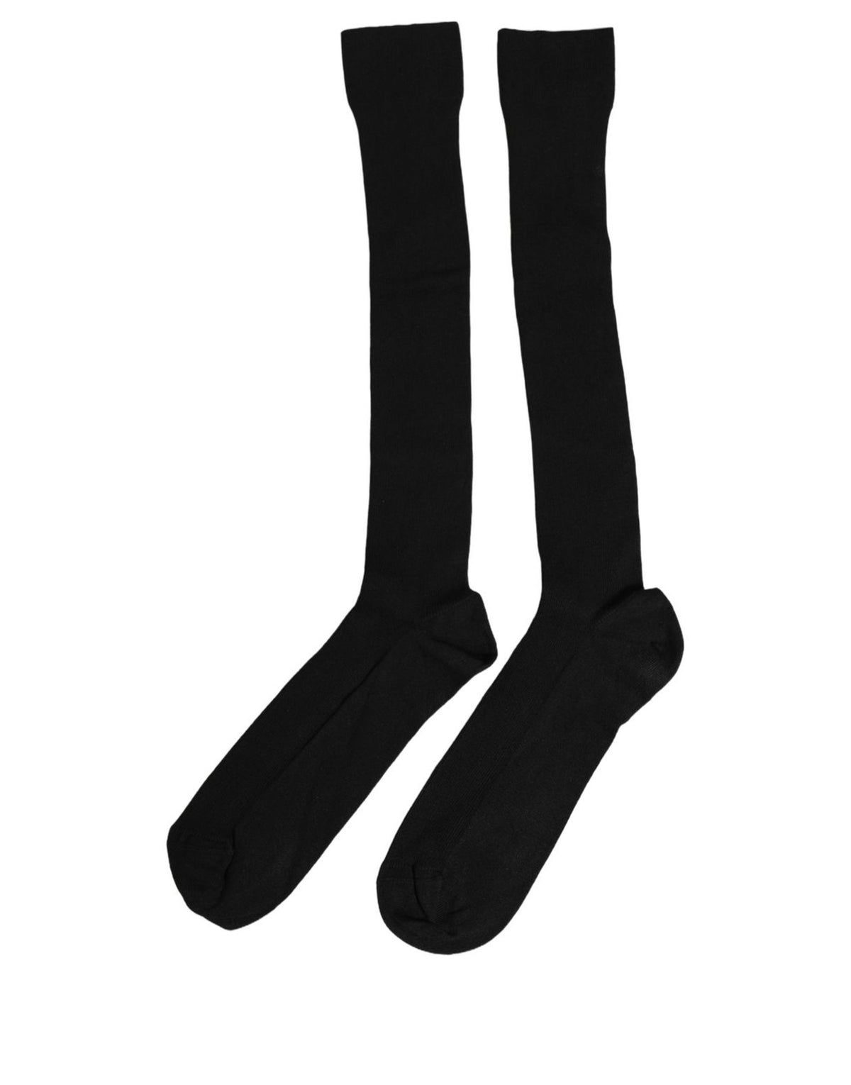 Dolce & Gabbana Schwarze Gerippte Socken mit Logo