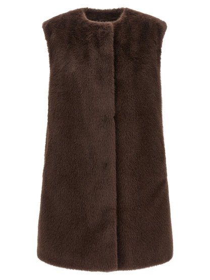 Herno Braune ärmellose Jacke aus Polyester – Produktansicht 1 | Arca Lucia