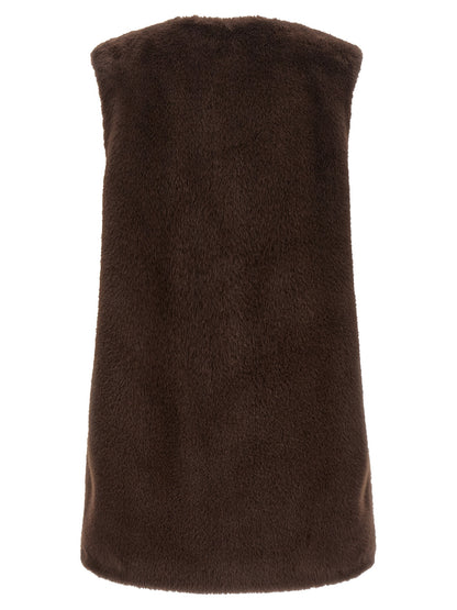 Herno Braune ärmellose Jacke aus Polyester – Produktansicht 2 | Arca Lucia