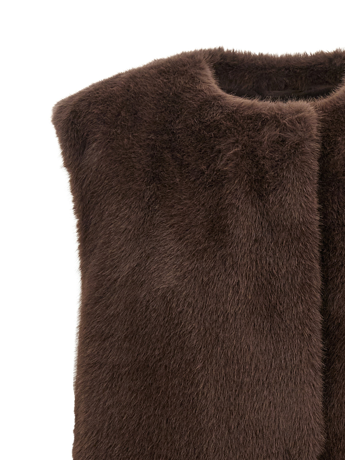 Herno Braune ärmellose Jacke aus Polyester – Produktansicht 3 | Arca Lucia