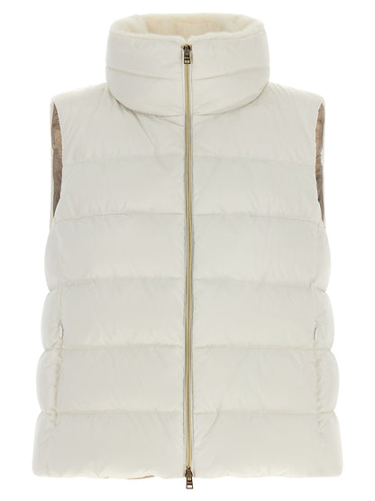 Herno Weiße ärmellose Polyester-Jacke – Produktansicht 1 | Arca Lucia