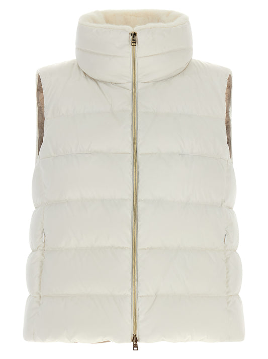 Herno Weiße ärmellose Polyester-Jacke – Produktansicht 1 | Arca Lucia