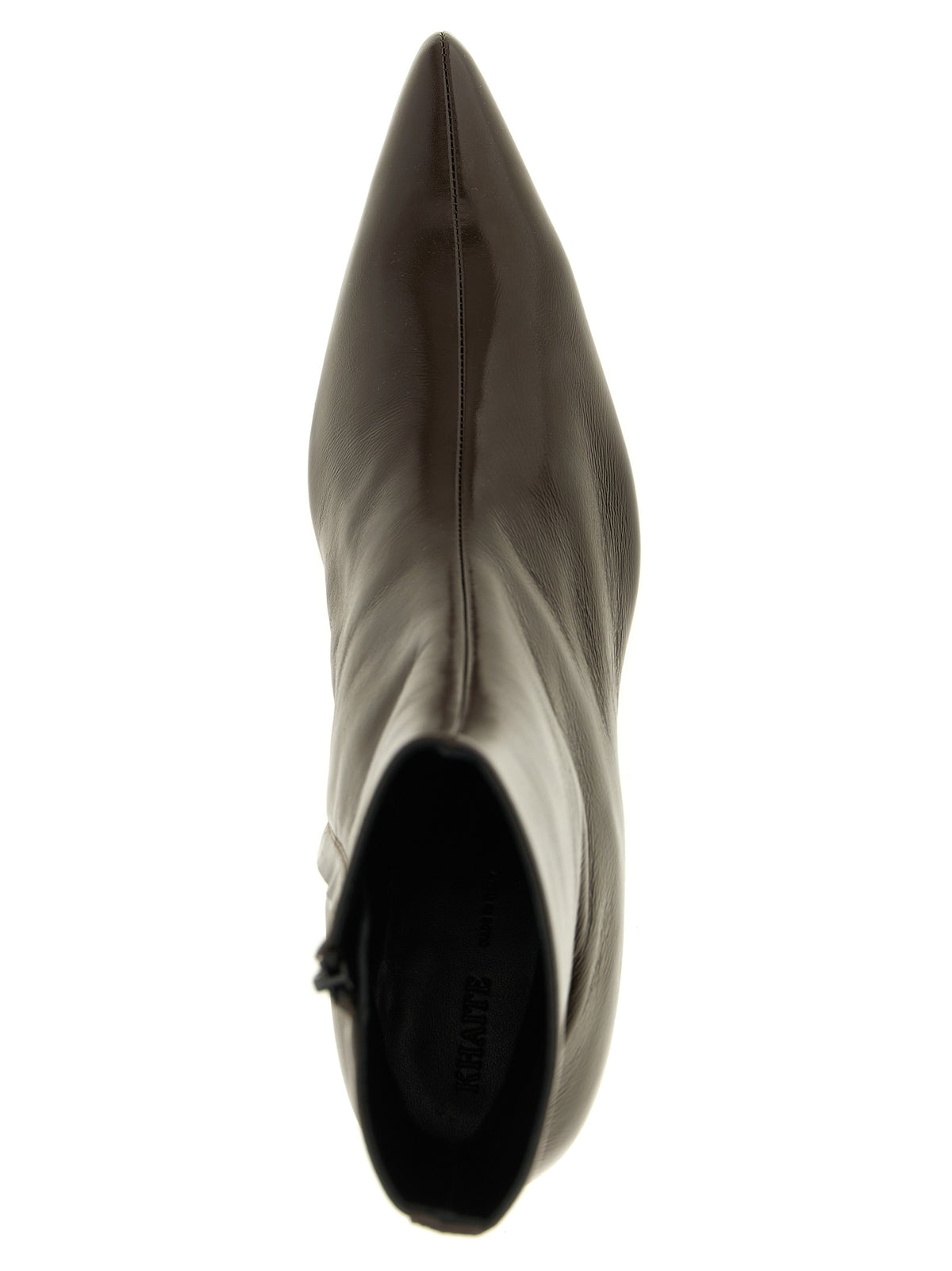 Khaite Ankle Boots aus braunem Kalbsleder – Produktansicht 4 | Arca Lucia