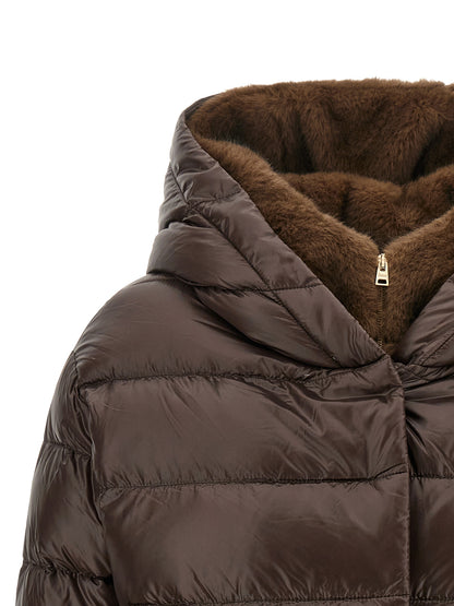 Herno Braune Polyamid-Jacke in voller Länge – Produktansicht 3 | Arca Lucia