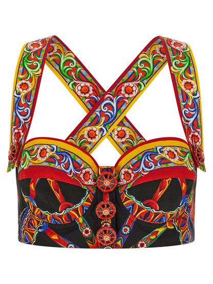 Dolce & Gabbana Mehrfarbige Baumwollbluse