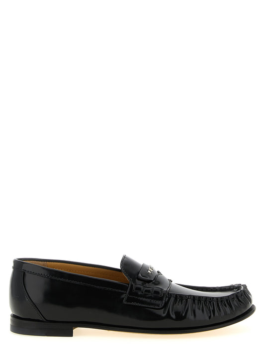Fendi Schwarze Loafer aus Kalbsleder zum Hineinschlüpfen