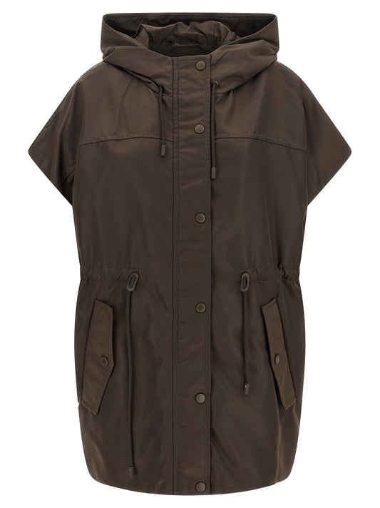 Max Mara Gilet senza maniche in Poliammide, colore Marrone