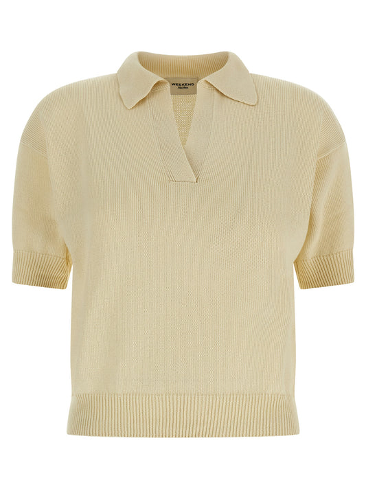 Weekend Max Mara WKDAlbero Beige Polo-Oberteil aus Baumwolle