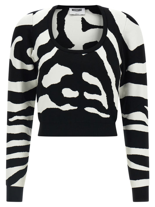 Moschino Schwarzer Cardigan aus Viskose