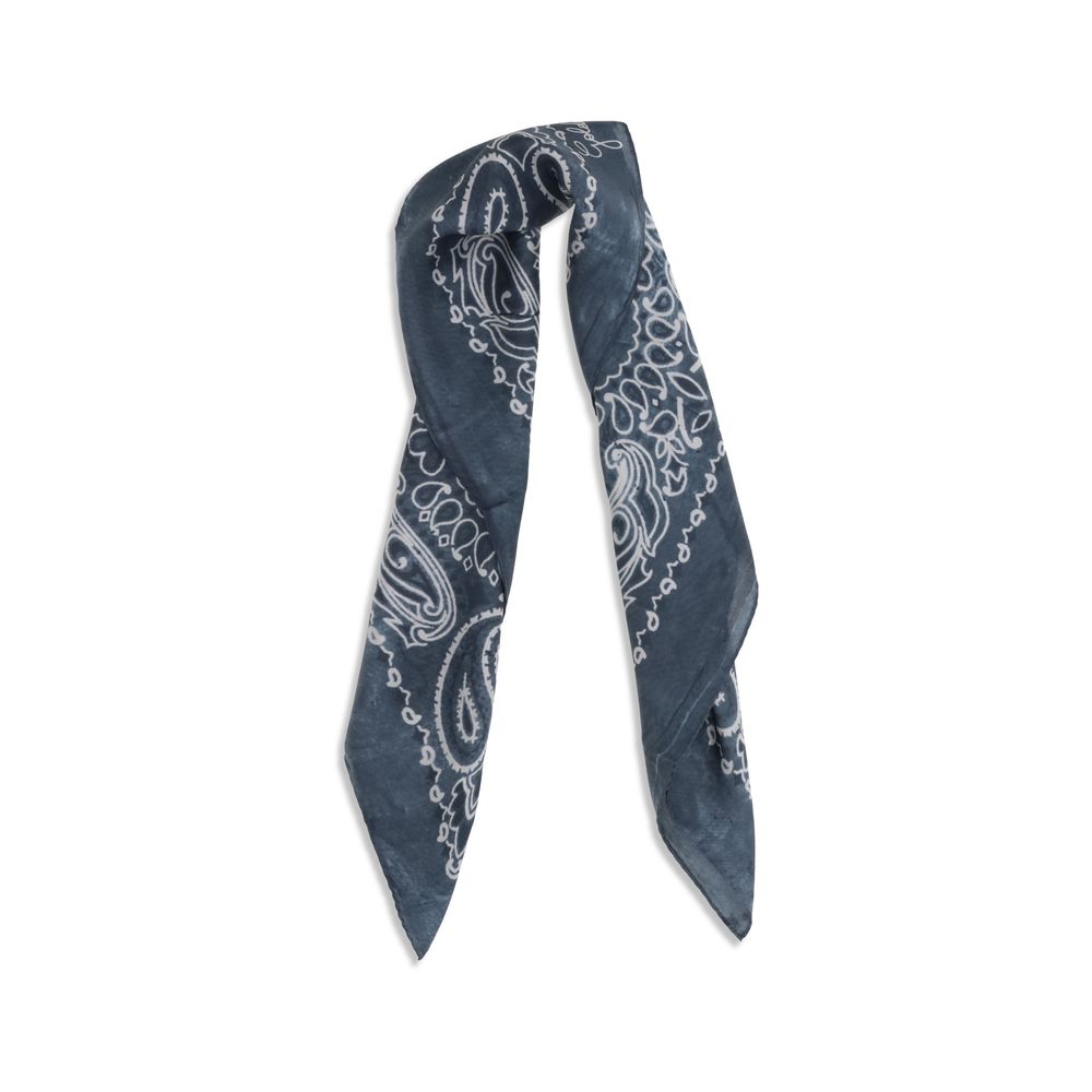 Sciarpa Golden Goose in seta blu