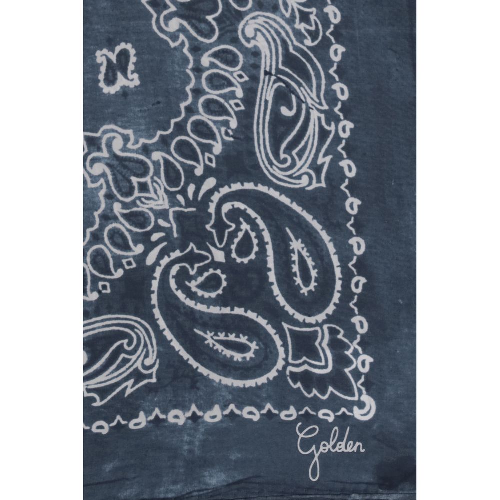 Sciarpa Golden Goose in seta blu