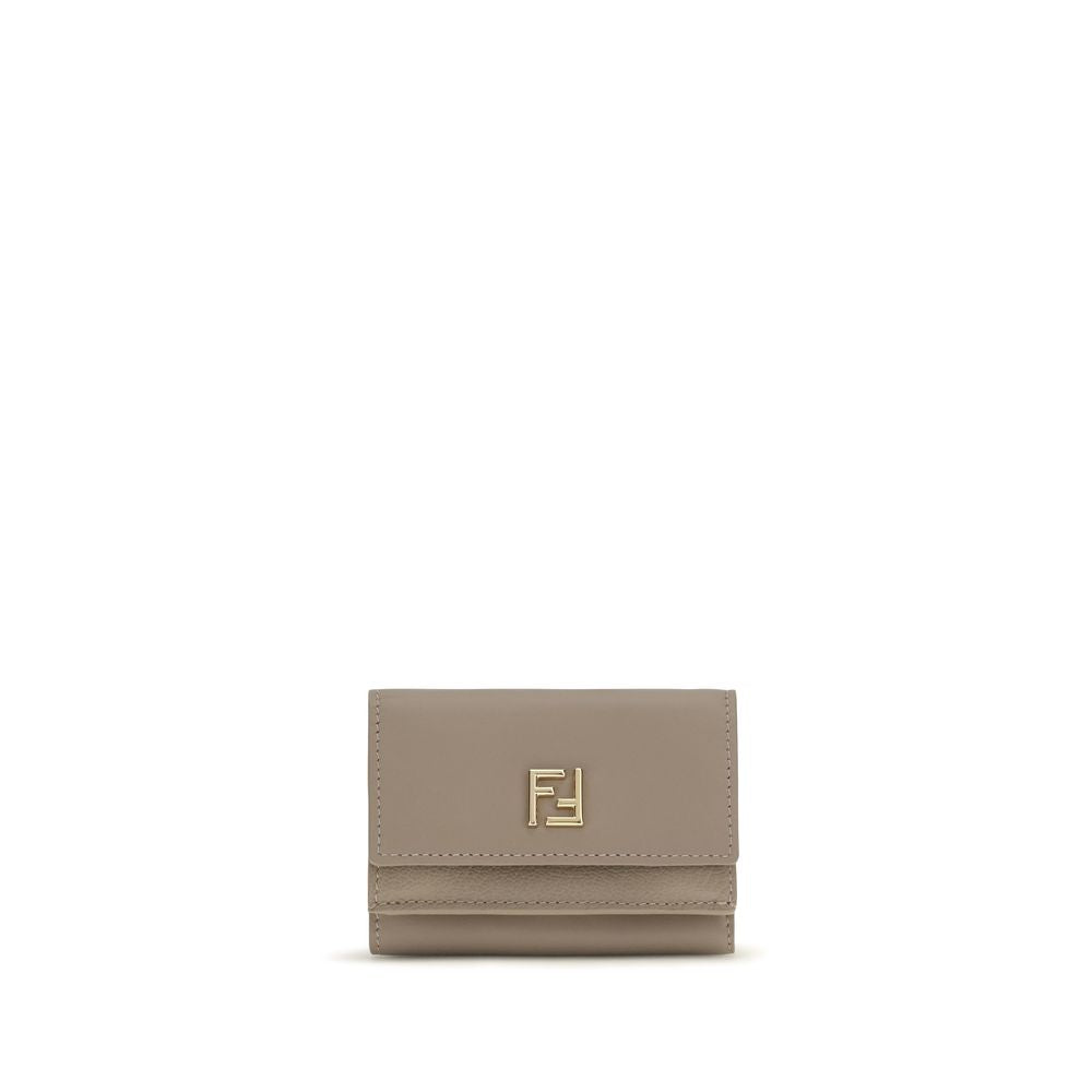 Portafoglio Fendi in pelle di vitello beige