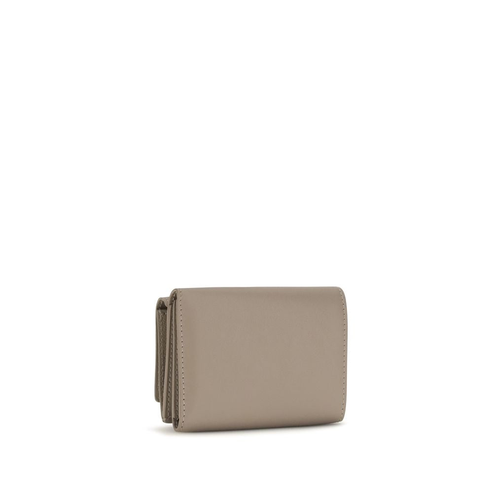 Portafoglio Fendi in pelle di vitello beige