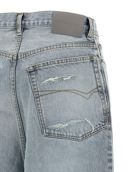 Balenciaga Blaue Baumwolljeans im Relaxed Fit – Produktansicht 4 | Arca Lucia
