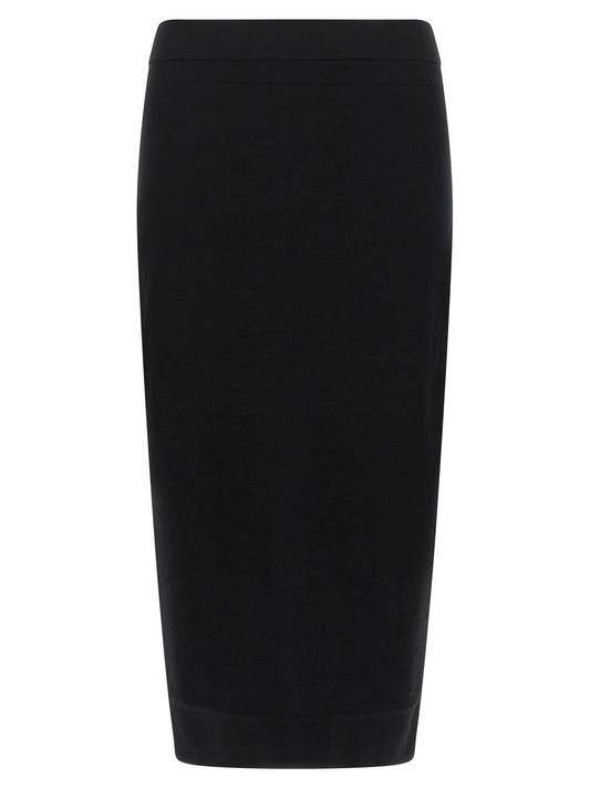 Max Mara Schwarzer Midi-Rock aus Viskose