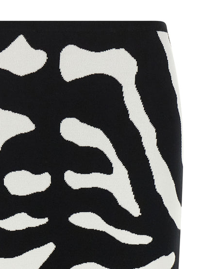 Moschino Two-Tone Viscose Midi Skirt