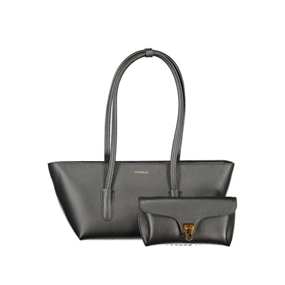 Coccinelle Schwarze Leder Damentasche