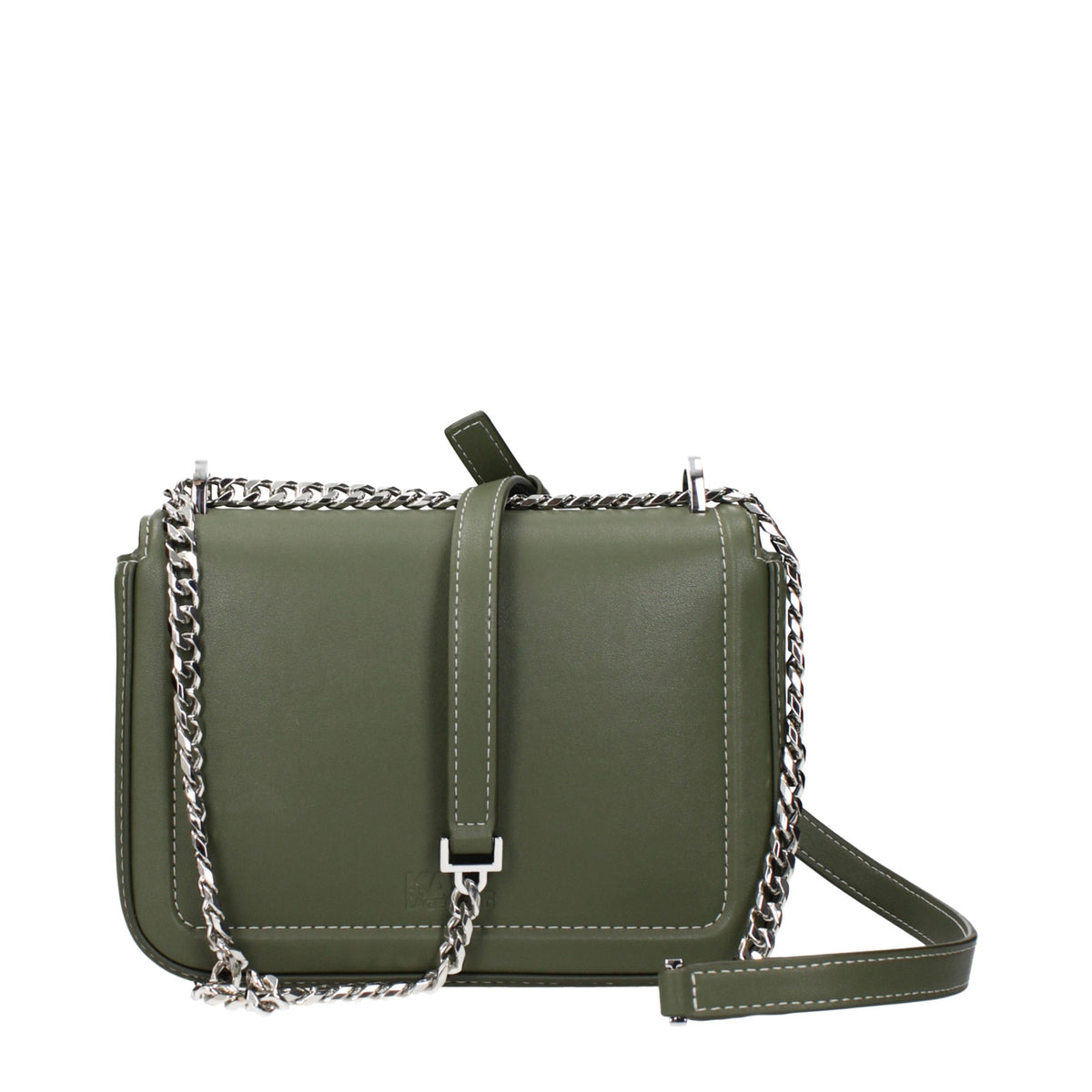 Karl Lagerfeld Grüne Leder Crossbody Tasche