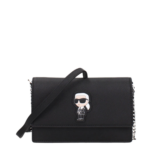 Karl Lagerfeld Schwarze Crossbody-Tasche aus Polyurethan