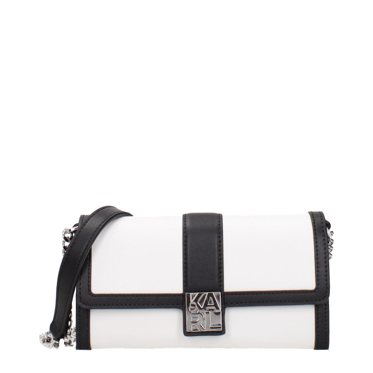 Karl Lagerfeld Weiße Leder-Clutch