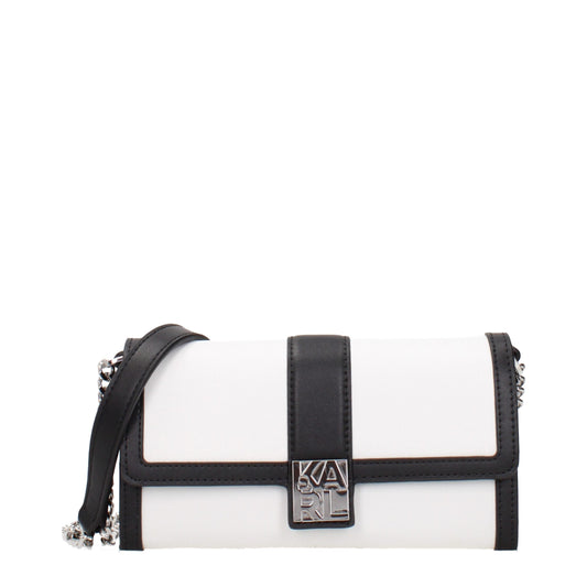 Karl Lagerfeld Weiße Leder-Clutch