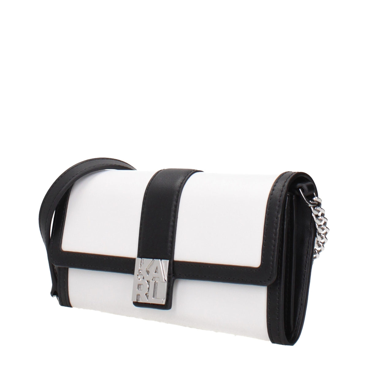 Karl Lagerfeld Weiße Leder-Clutch