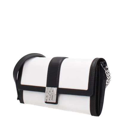 Karl Lagerfeld Weiße Leder-Clutch