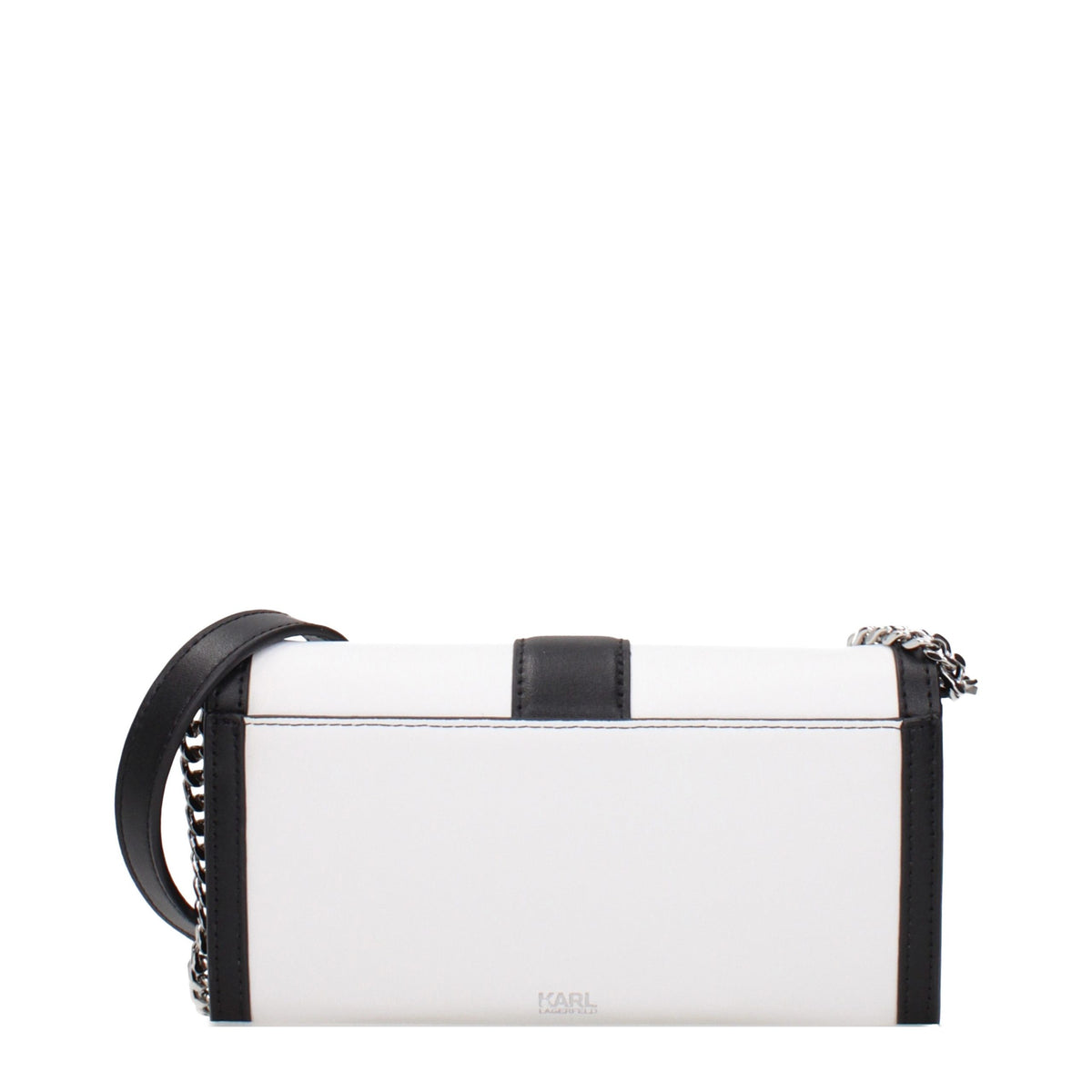 Karl Lagerfeld Weiße Leder-Clutch