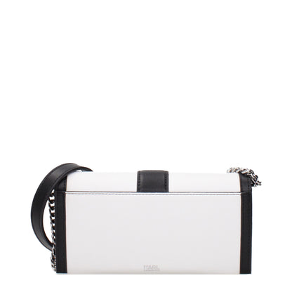 Karl Lagerfeld Weiße Leder-Clutch
