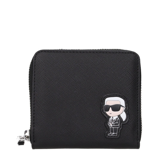 Karl Lagerfeld Schwarzes Portemonnaie aus Polyethylen
