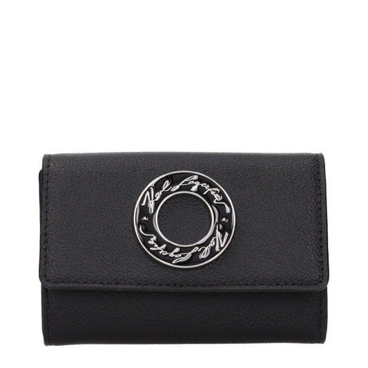 Karl Lagerfeld Schwarzes Portemonnaie aus Polyester