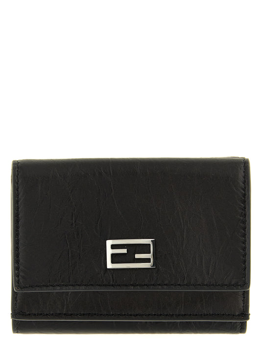 Fendi Portacarte Nero in Pelle di Vitello