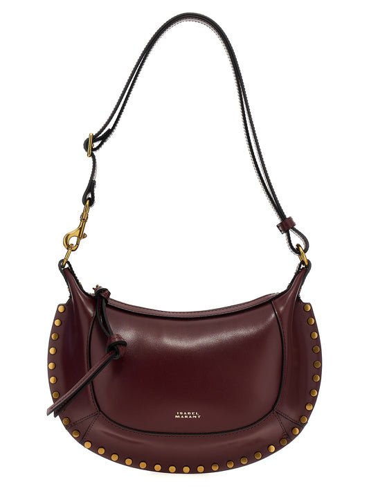 Isabel Marant Oskan Moon Bordeaux Leder-Schultertasche