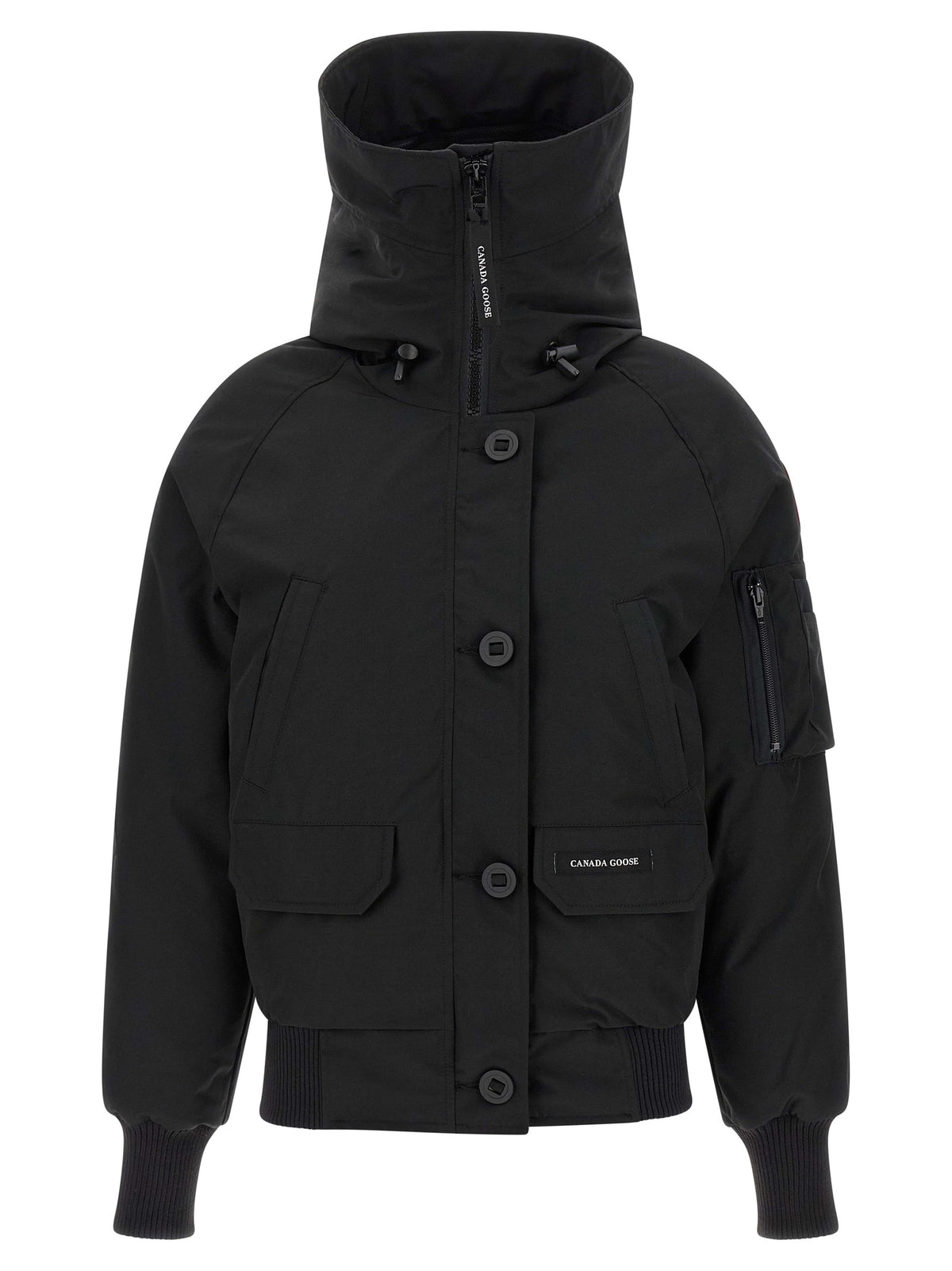 Canada Goose Schwarzer Bomber aus Polyester – Produktansicht 1 | Arca Lucia