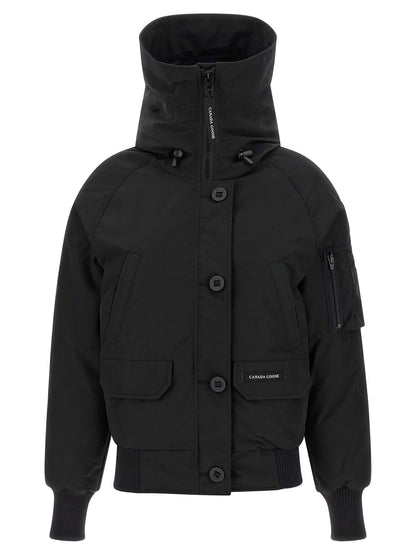 Canada Goose Schwarzer Bomber aus Polyester – Produktansicht 1 | Arca Lucia