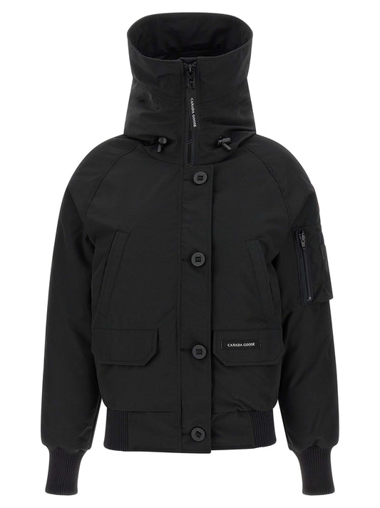 Canada Goose Schwarzer Bomber aus Polyester – Produktansicht 1 | Arca Lucia