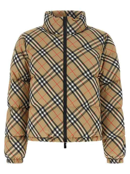 Burberry Beige Ambleside Check Quilted Polyester Jacket