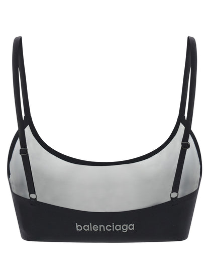 Balenciaga Schwarzer Sport-BH aus Polyamid