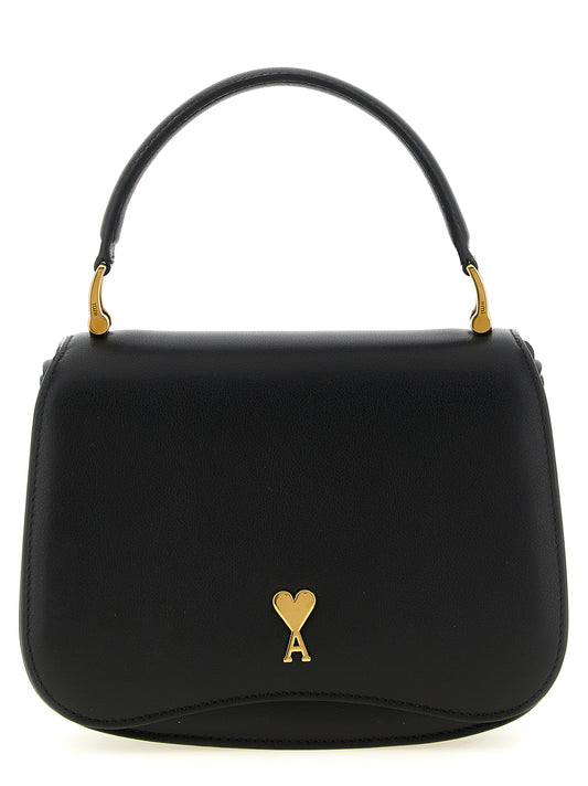 Ami Paris Schwarze Kalbsleder-Handtasche