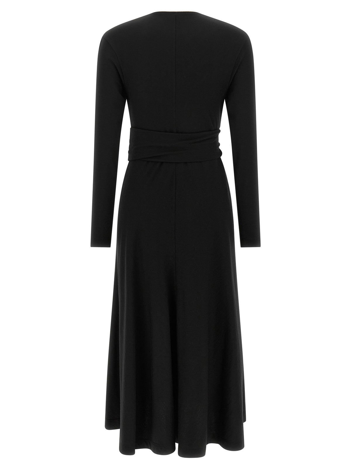 Brunello Cucinelli Black Pure Virgin Wool Midi Dress