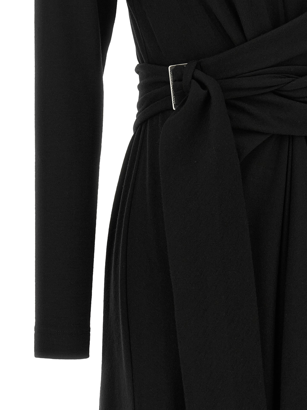 Brunello Cucinelli Black Pure Virgin Wool Midi Dress