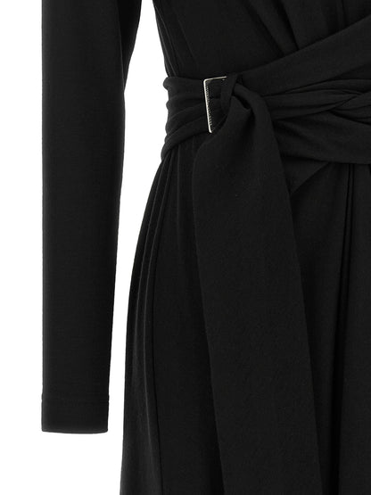 Brunello Cucinelli Black Pure Virgin Wool Midi Dress