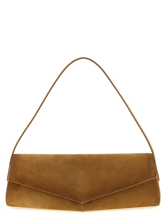 Jil Sander Borsa a Spalla Kante Marrone in Pelle di Vitello