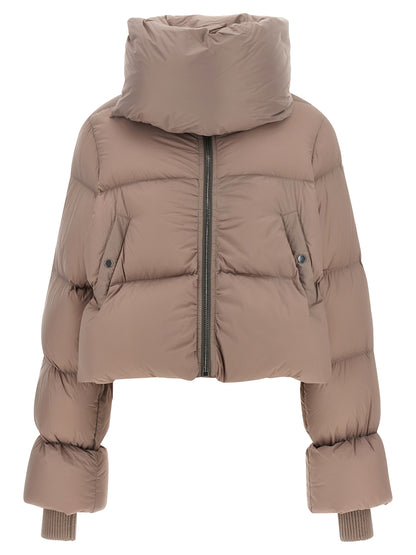 Rick Owens Multicolor Nylon Jacke in voller Länge