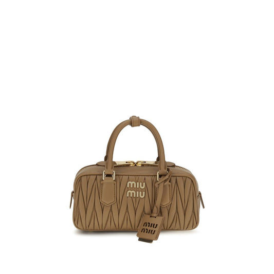 Miu Miu Borsa a mano in Pelle di vitello, colore Beige
