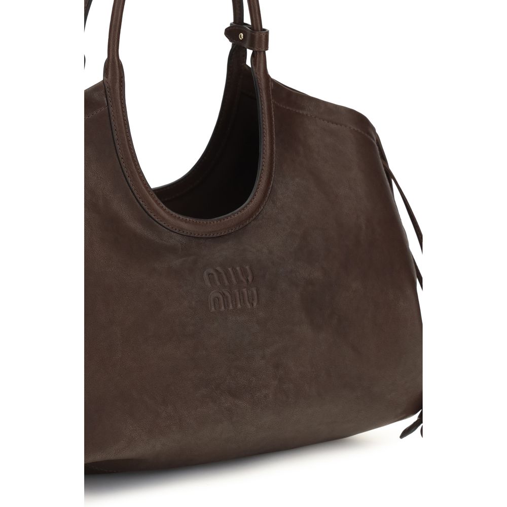 Miu Miu Handtasche aus Lammleder in Braun – Produktansicht 4 | Arca Lucia
