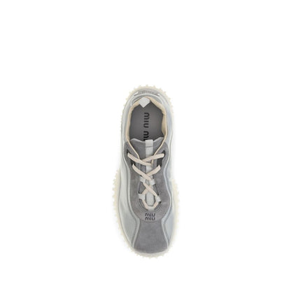 Miu Miu Graue Chunky Sneaker aus recyceltem Polyamid