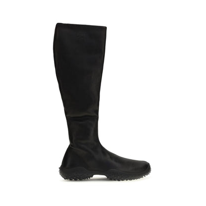 Stivaletti alla caviglia in pelle di agnello nera Miu Miu