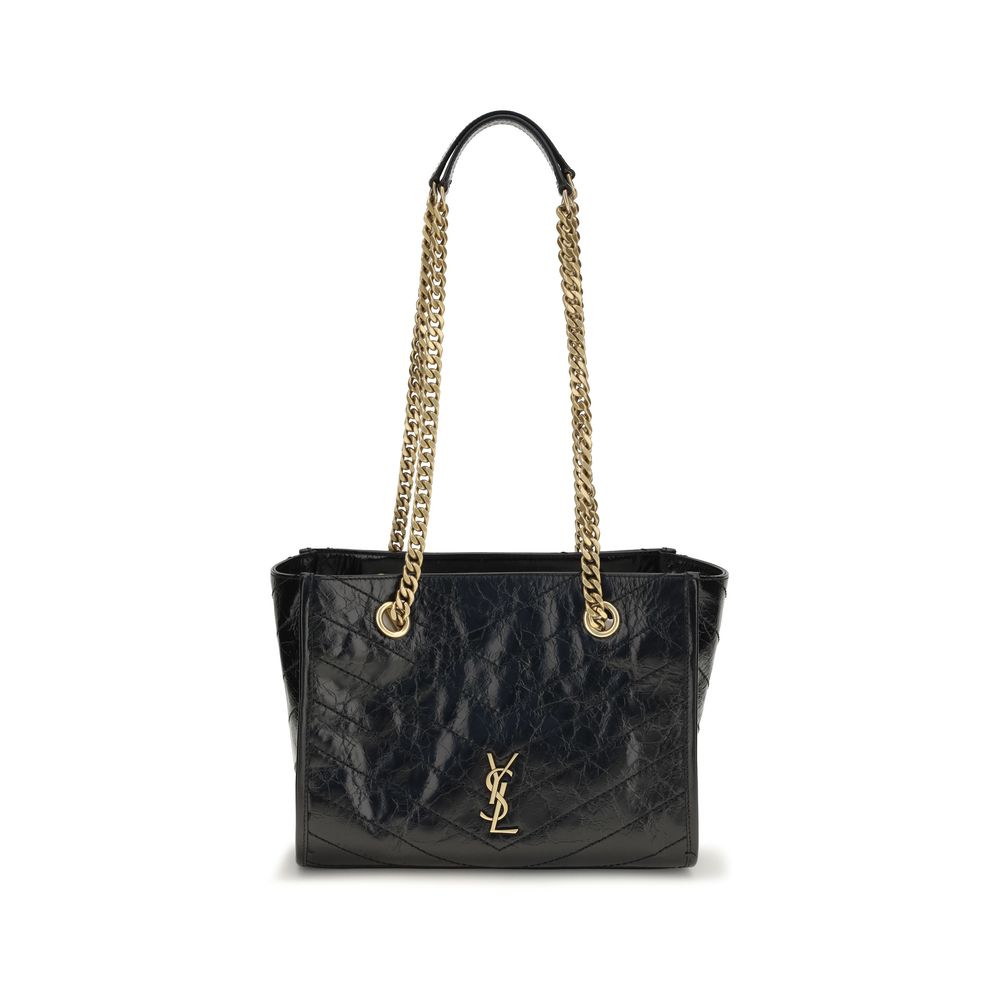 Saint Laurent Kleine Niki nero pelle di vitello-Tote